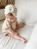 PREORDER Organic Cotton Bubble Romper - Latte