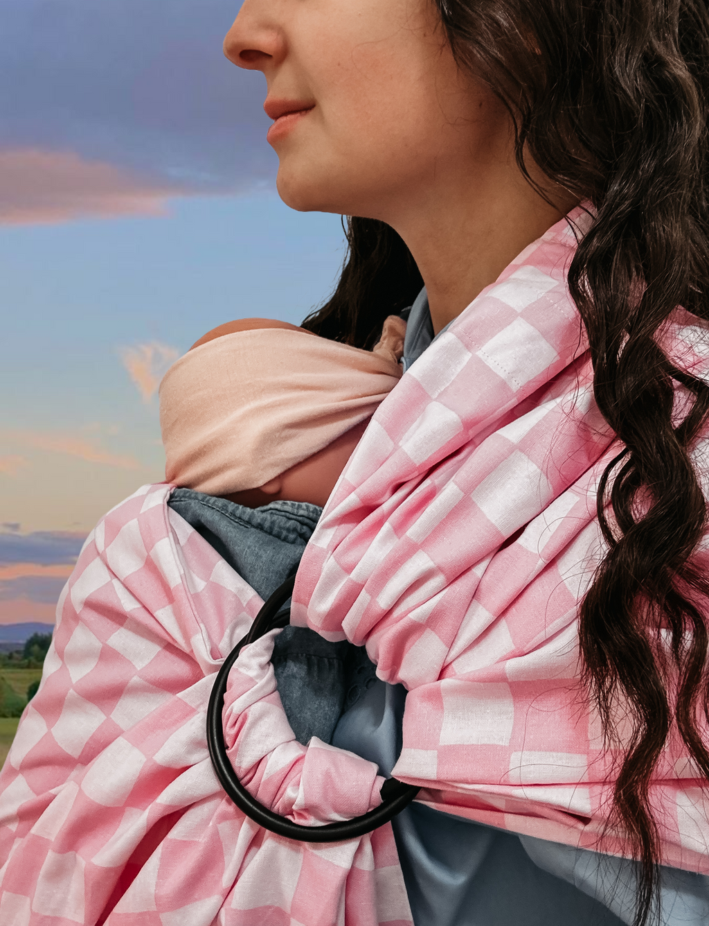Pink Sunkist Ring Sling Carrier