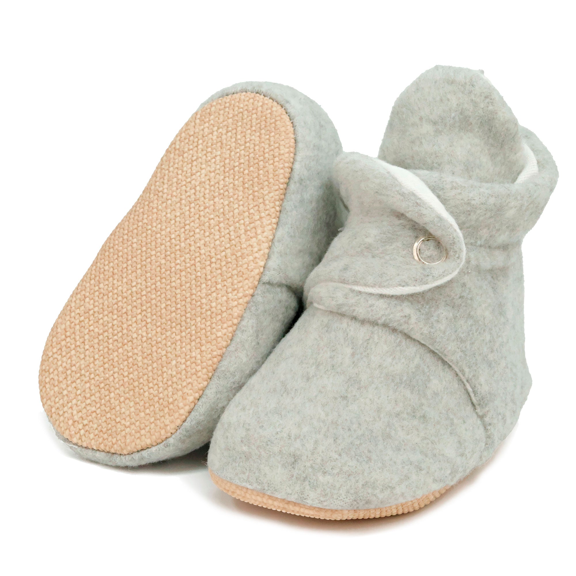 Organic Baby Booties, Newborn Booties Basic, Gray