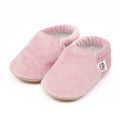 Organic Cotton Velvet Home Nursery Moccasin Shoes, Pink