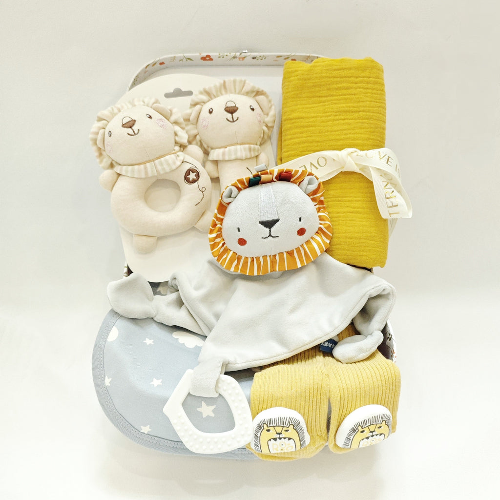 MOVEBO Youngsters Essentials Gift Set - Soft Cotton Blanket, Bath Towel & Rattle - Perfect Youngsters Shower Gift for Boys & Girls