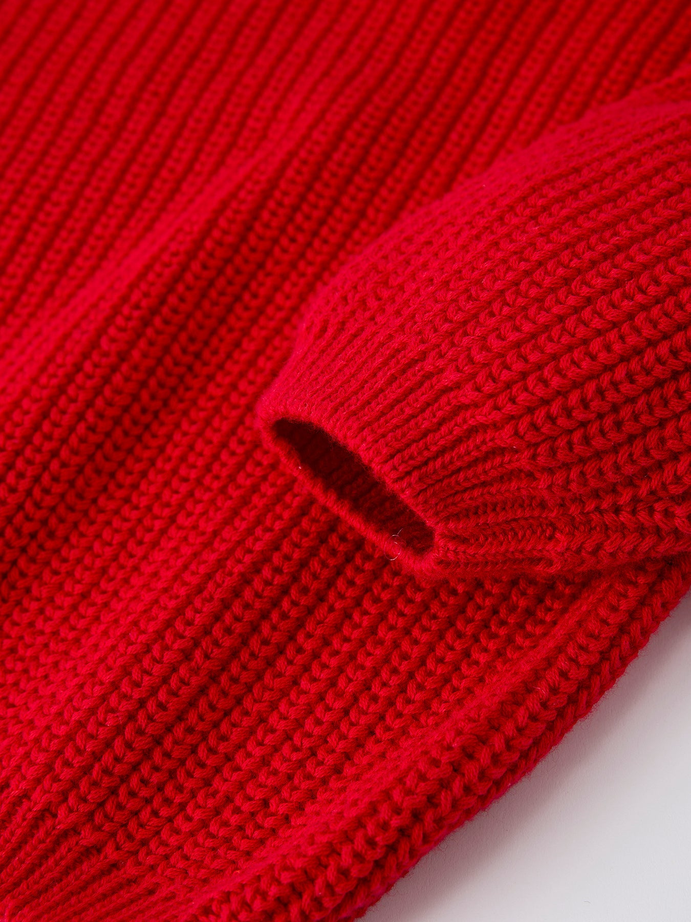 Valentine’s Day Girls Red Knit Sweater – "Love" Heart Embroidery Long Sleeve Pullover