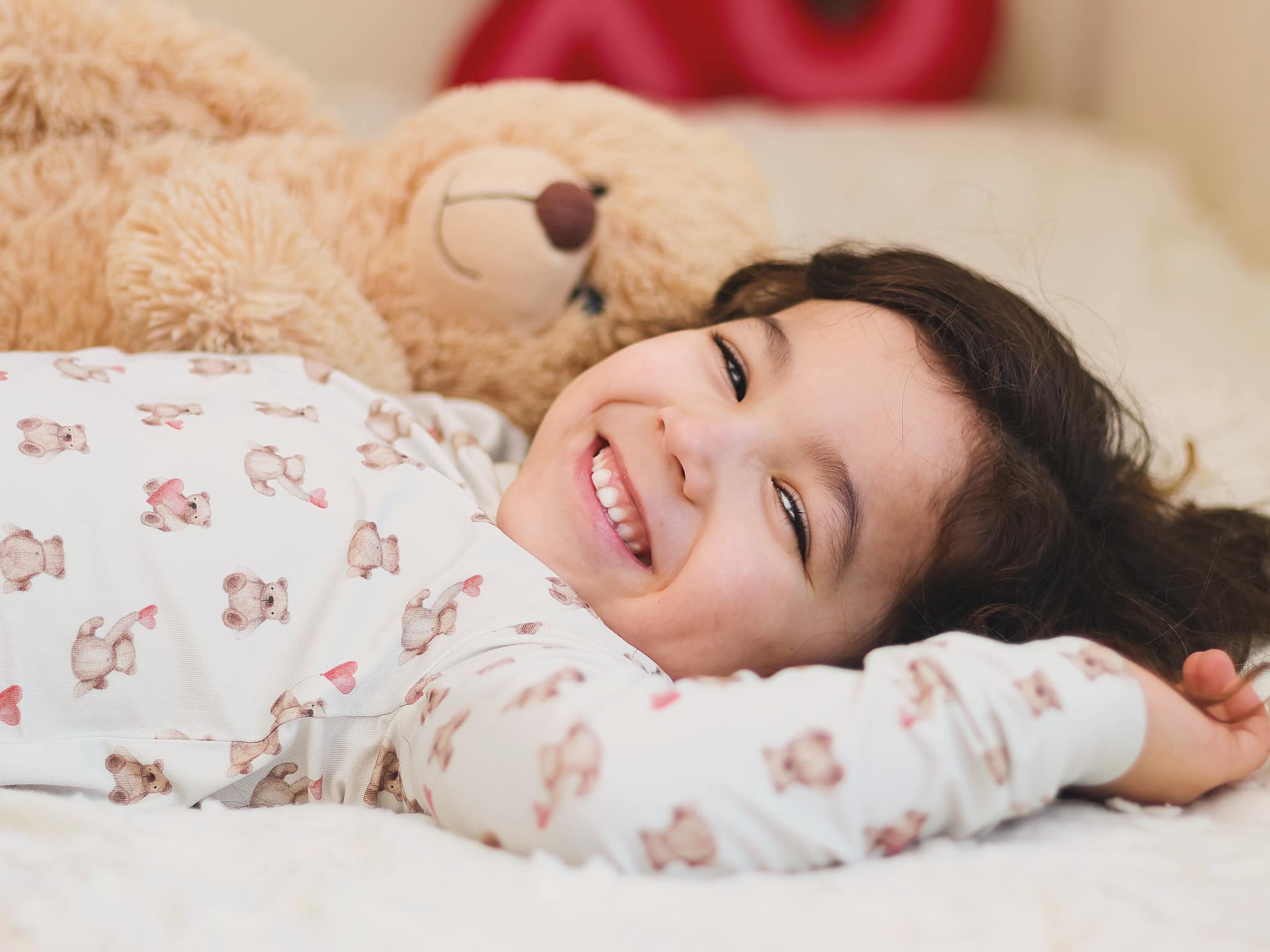 Valentines Teddy Bear 2pc Bamboo Pajamas