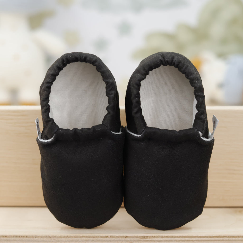 Ella Bonna Baby Moccasins, Slippers, Black
