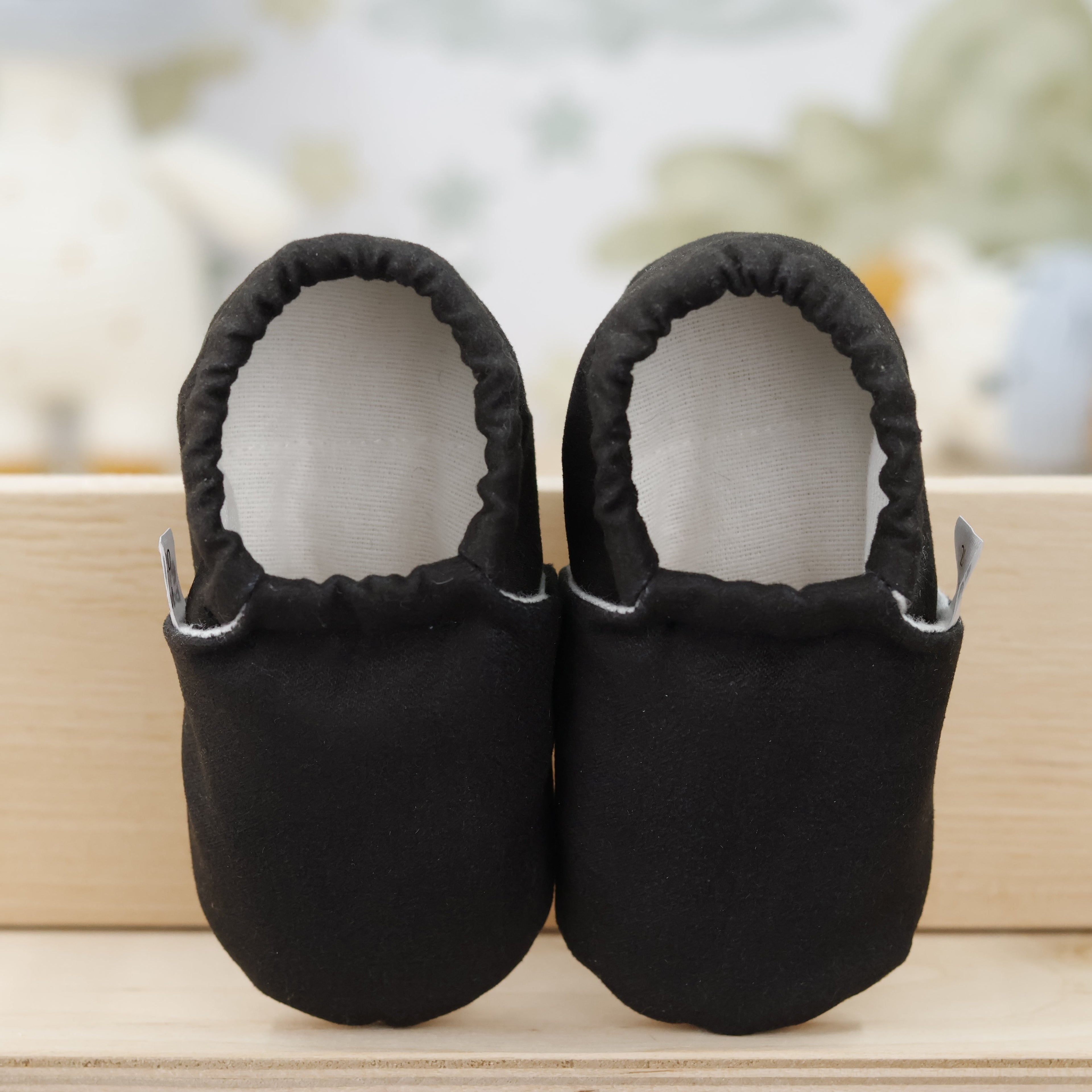 Ella Bonna Baby Moccasins, Slippers, Black