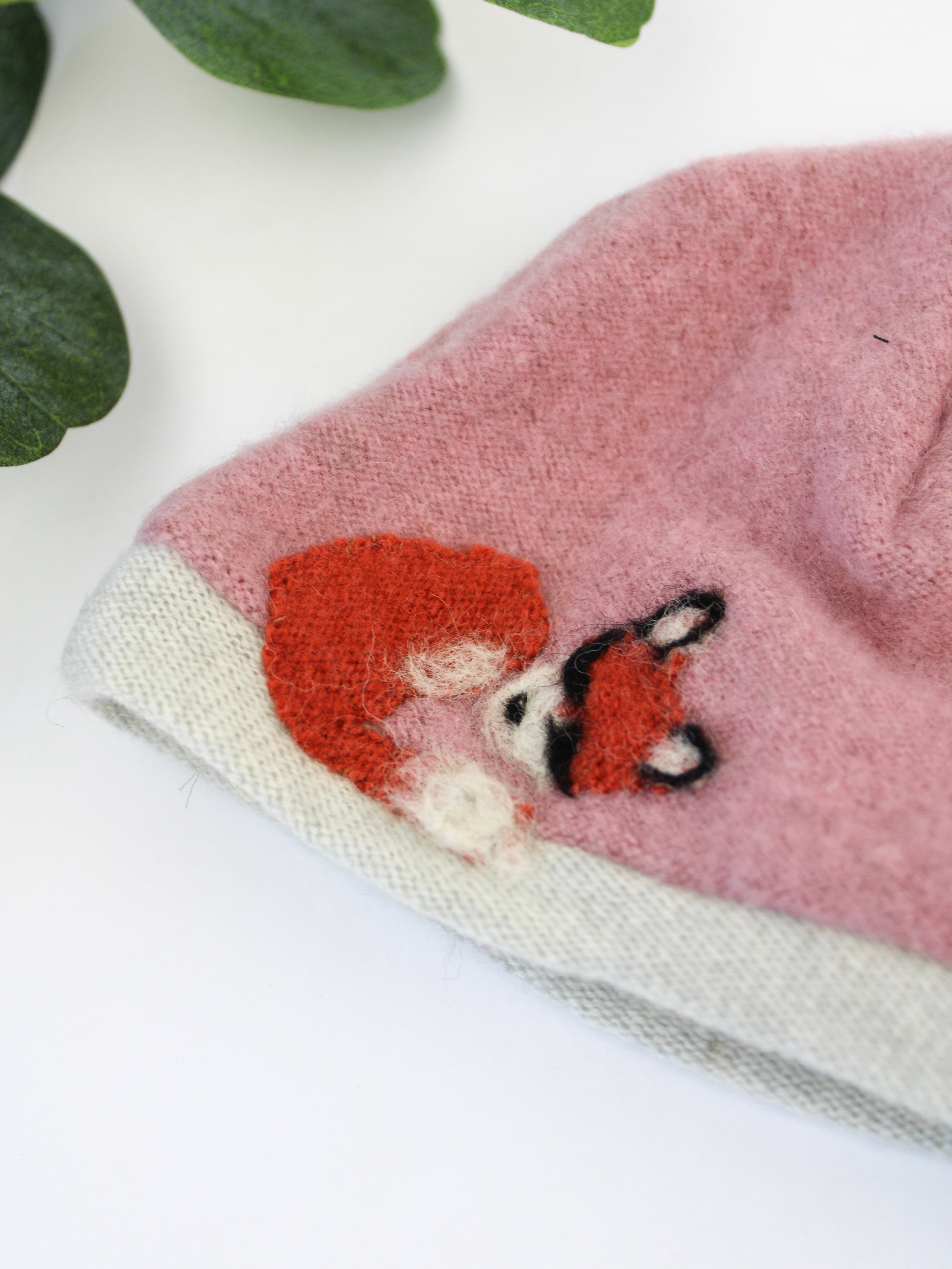 Sleeping Fox Cashmere Hat - Newborn
