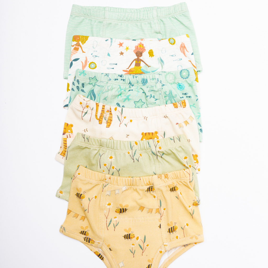 Mermaids-Organic Cotton Potty Training Underpants (6 Pack)