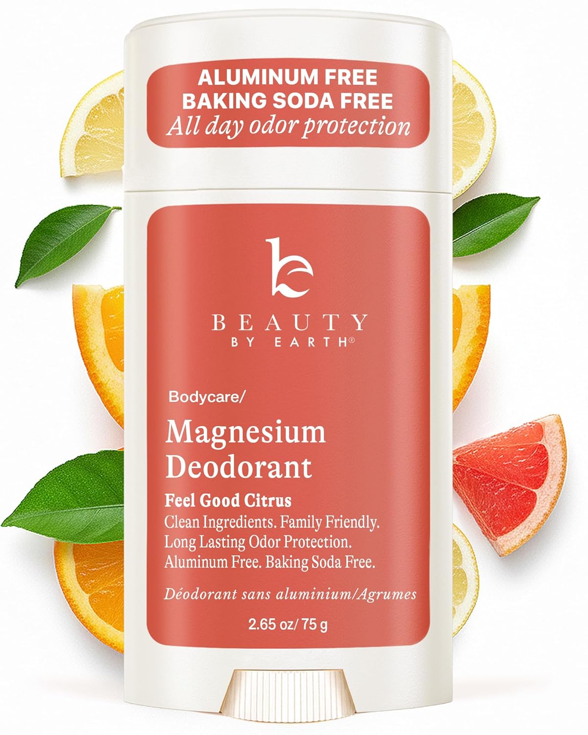 Aluminum Free Deodorant for Women – USA Made Natural Magnesium Deodorant with 55% Organic Ingredients, Baking Soda Free, Long-Lasting All-Day Odor Protection, Non-Irritating for Kids & Sensitive Skin