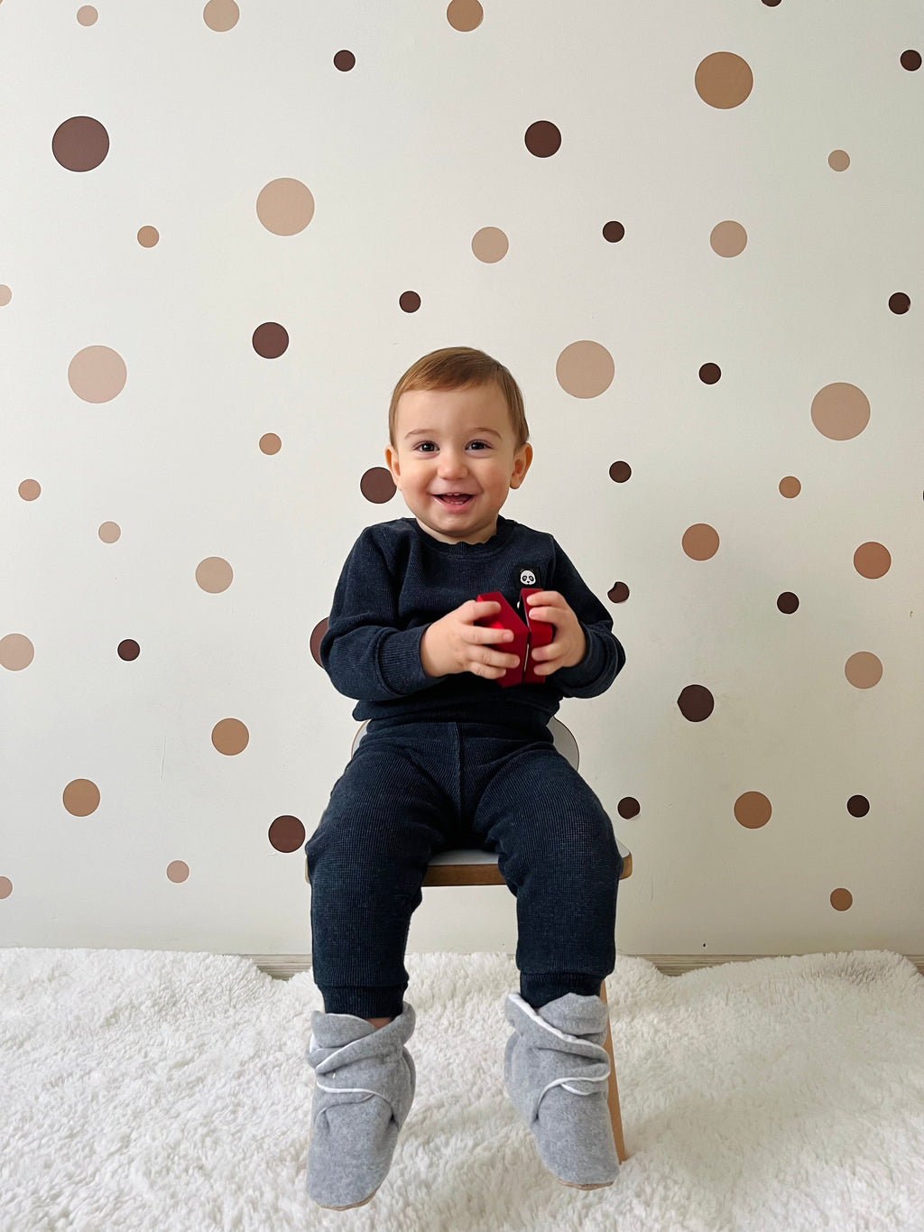 Organic Baby Booties, Newborn Booties Basic, Gray