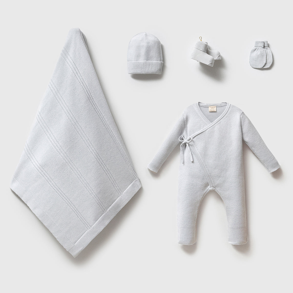 Blue Organic Cotton Newborn Set – 5 Pieces