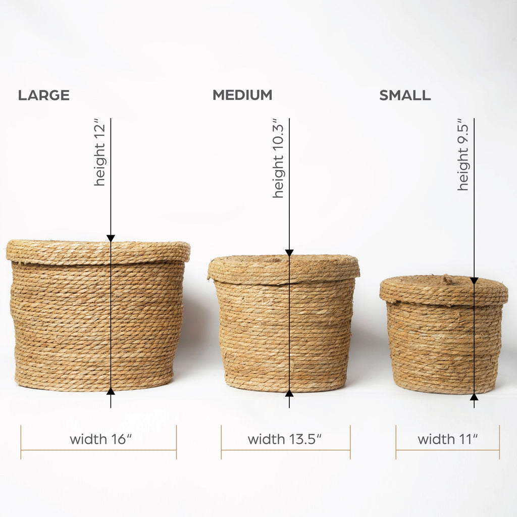 830 - Seagrass Basket with lid