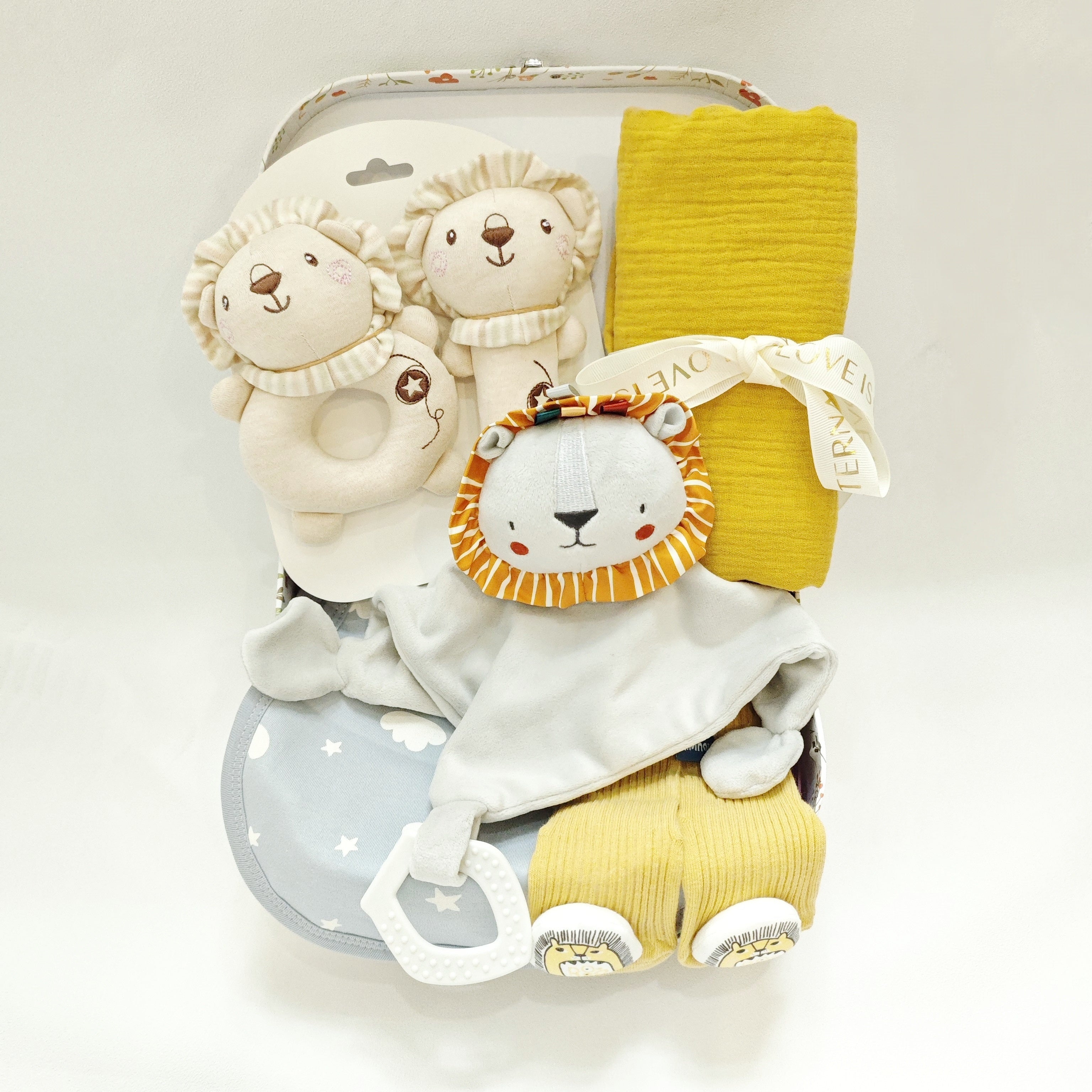 MOVEBO Youngsters Essentials Gift Set - Soft Cotton Blanket, Bath Towel & Rattle - Perfect Youngsters Shower Gift for Boys & Girls