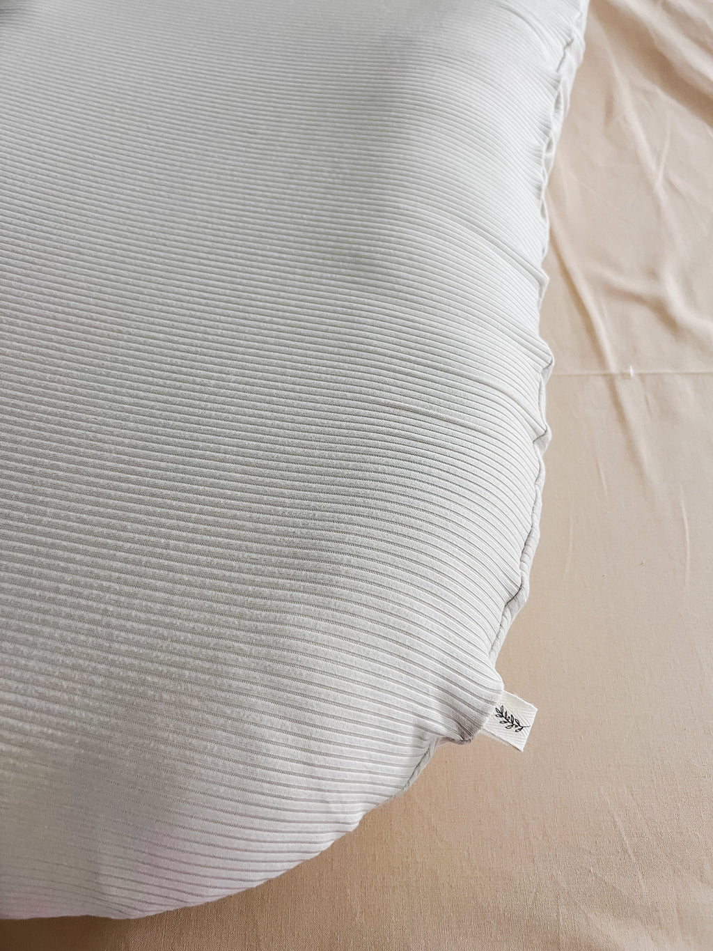 Oat Ribbed Baby Lounger Cover