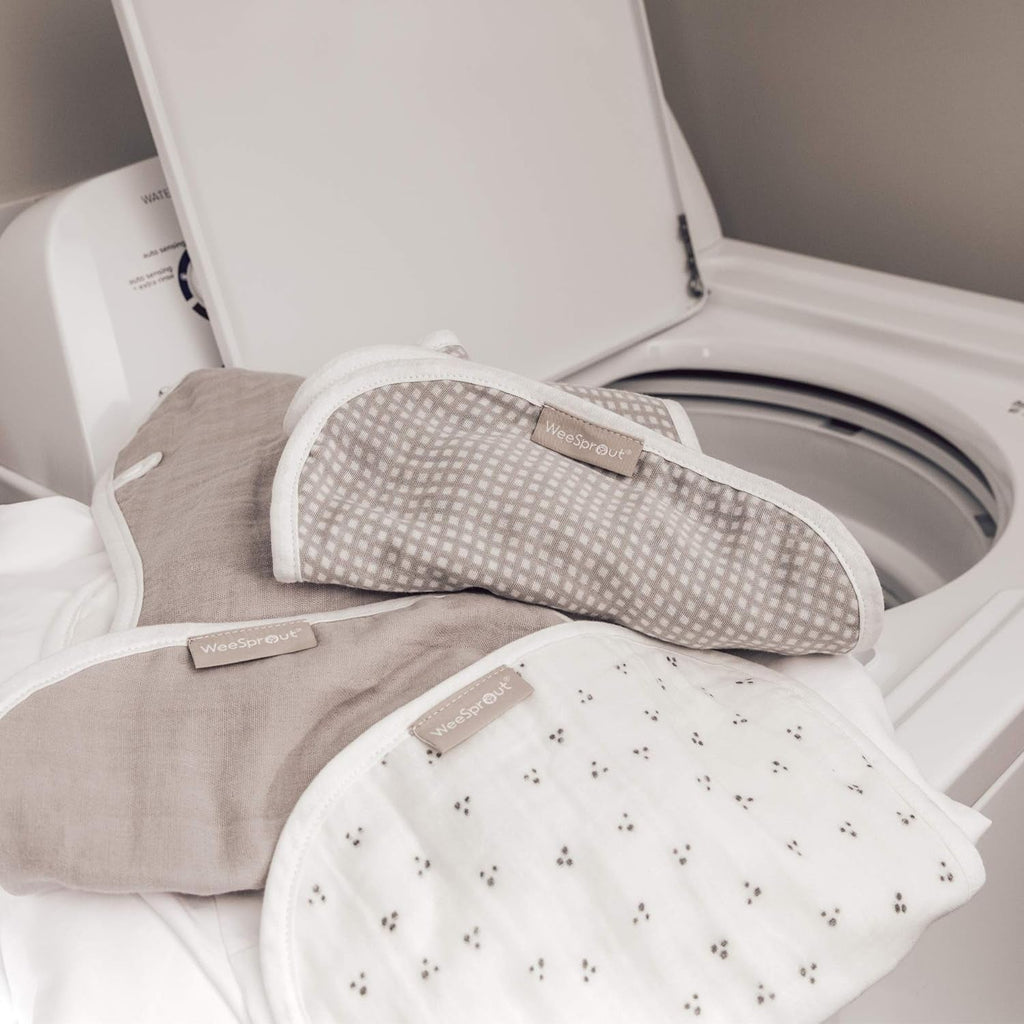 WeeSprout 100% Organic Cotton Burp Cloths — Ultra-Absorbent, Multi-Functional & Gentle on Baby’s Skin