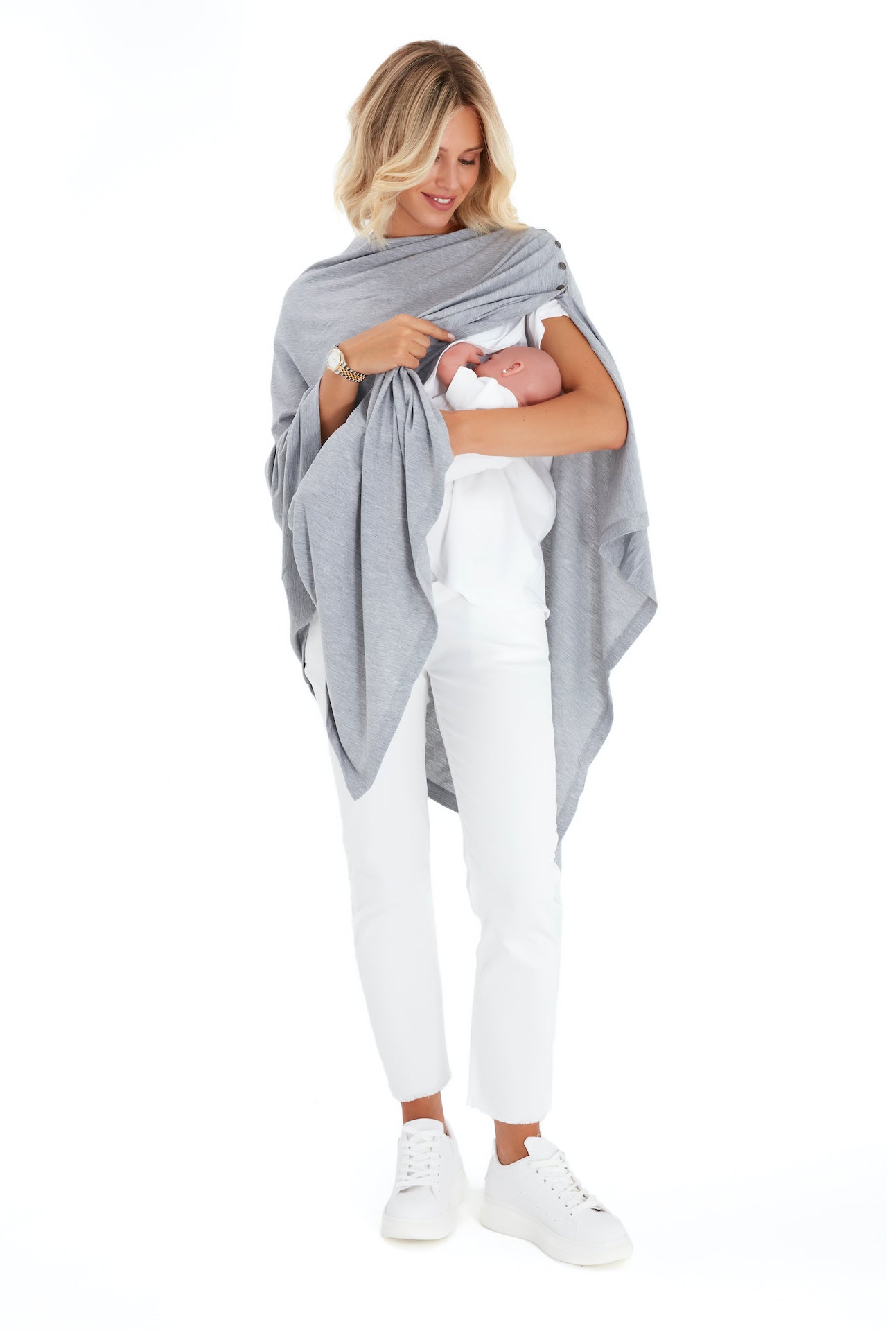 4in1 Multipurpose Supreme Cotton Cape as Maternity/Nursing Shawl