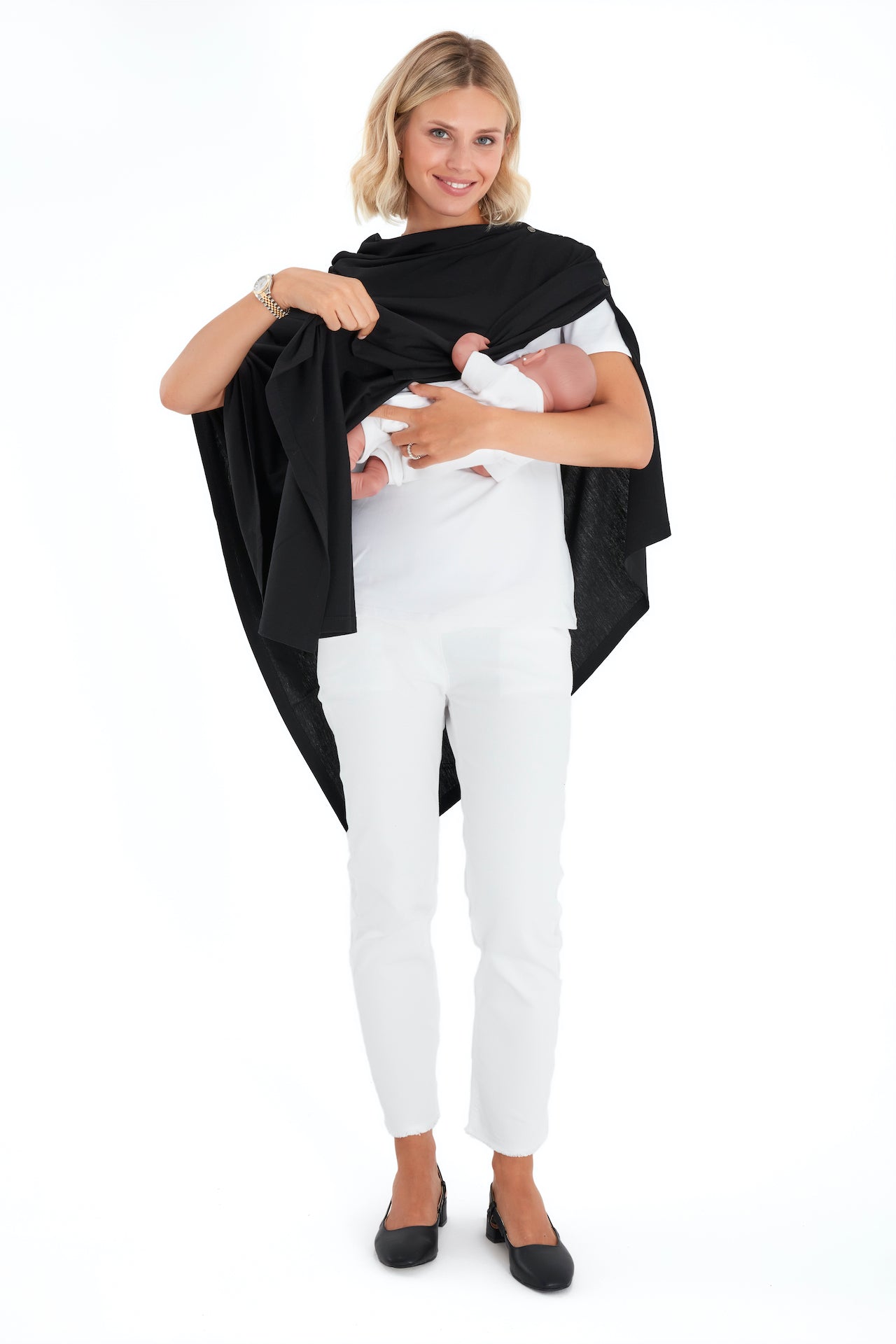 4in1 Multipurpose Supreme Cotton Cape as Maternity/Nursing Shawl