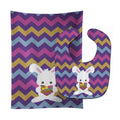 Easter Rabbit with Chocolate Heart Baby Bib & Burp Cloth BB6901STBU