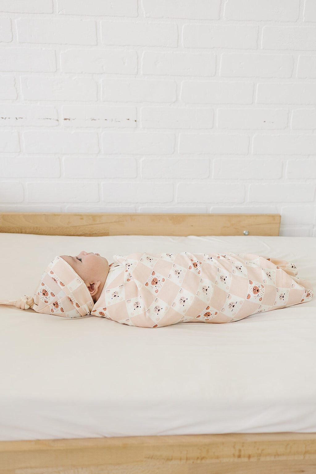 GOTS Certified Organic Cotton Blanket - Checkered Bear