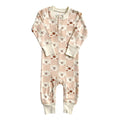 GOTS Certified Organic Cotton Playsuit No Pocket - Checkered Bear
