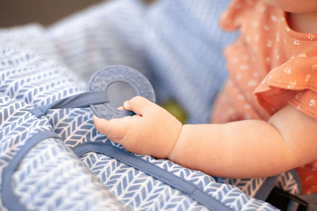 Baby Shopping Cart Cover | Blue Little Arrows Design