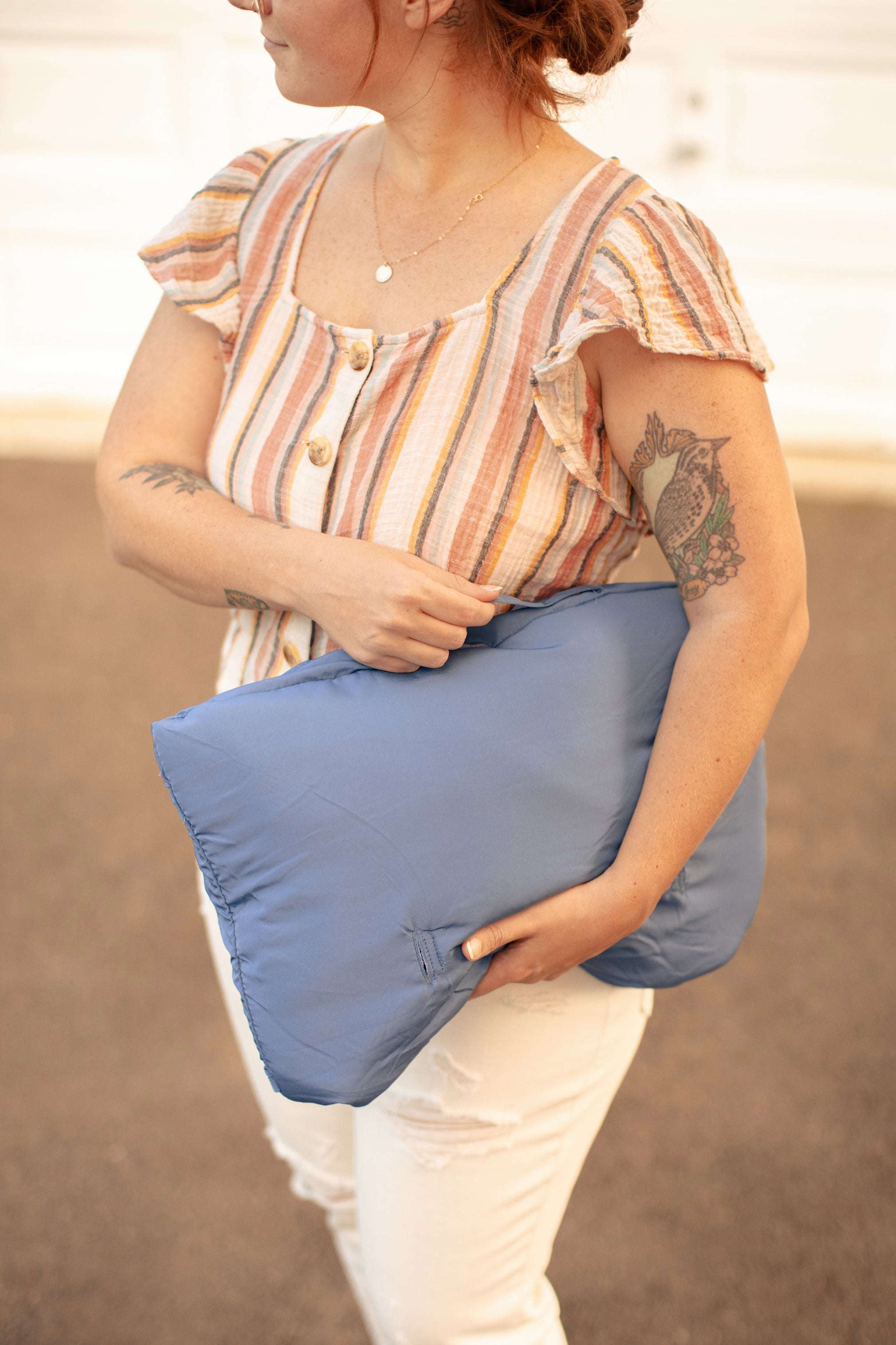 Baby Shopping Cart Cover | Blue Little Arrows Design