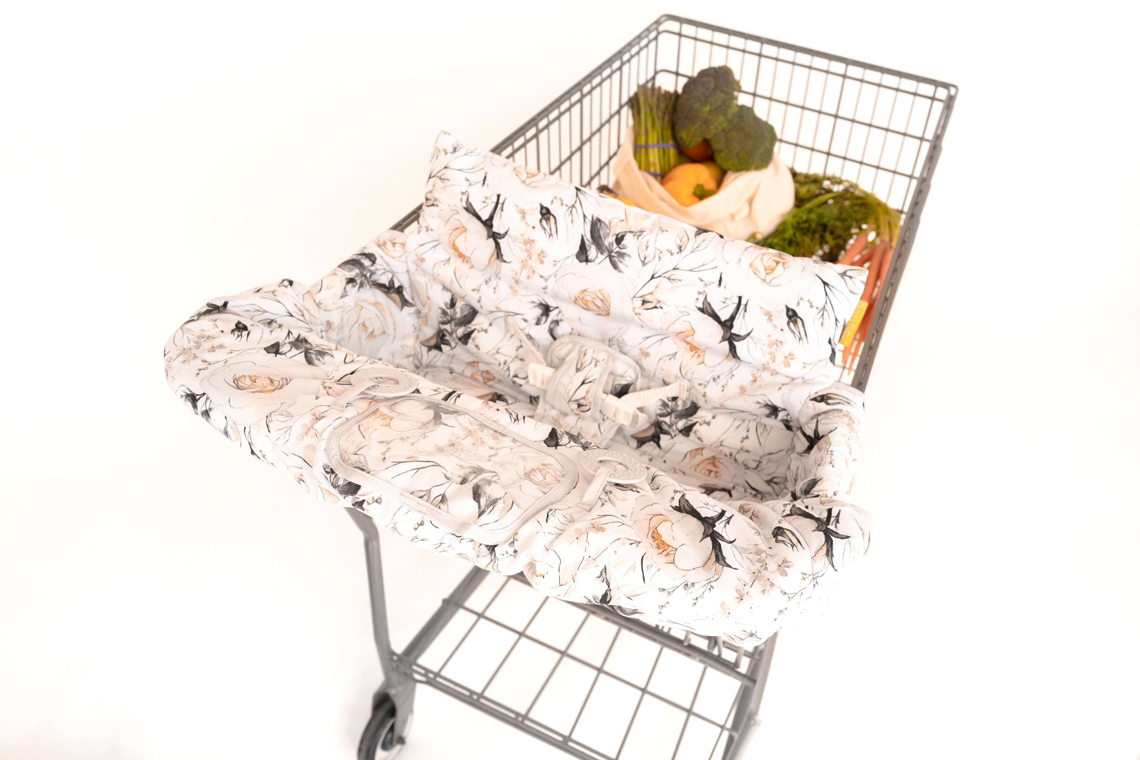 Baby Shopping Cart Cover | Coming Up Roses Beautiful Floral Print