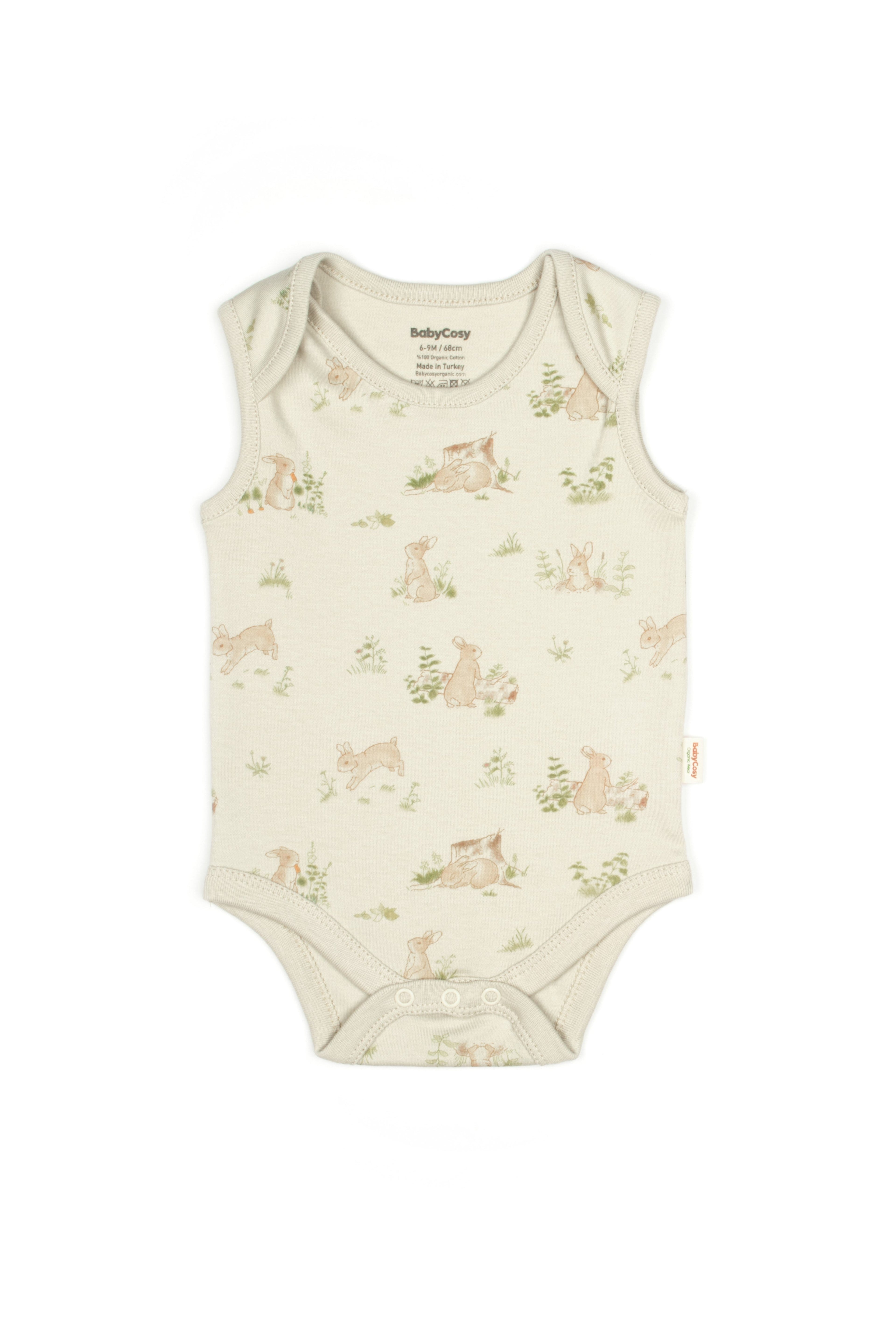 Bunny Sleeveless Organic Bodysuit