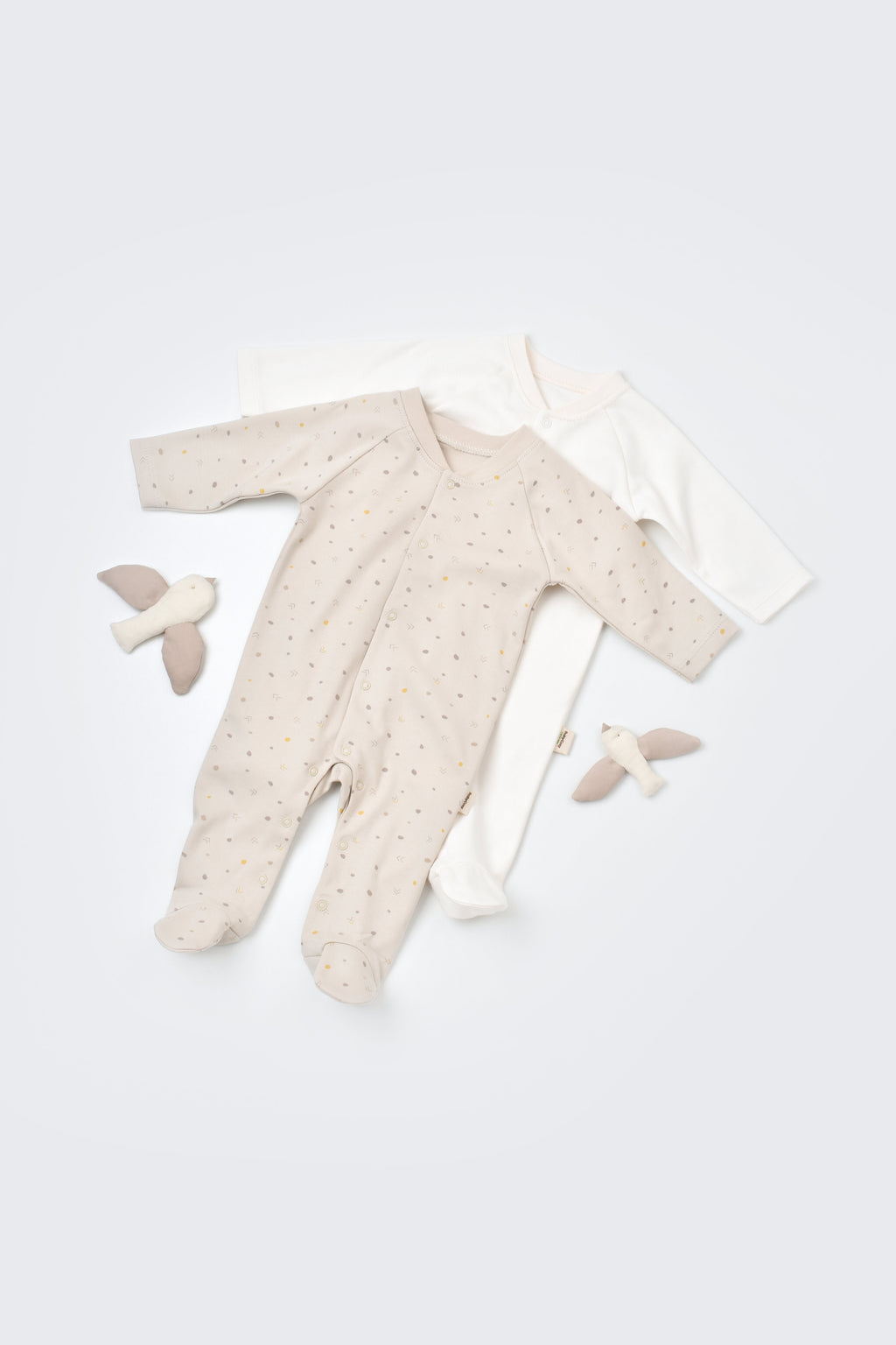 Brown Organic Footed Onesie
