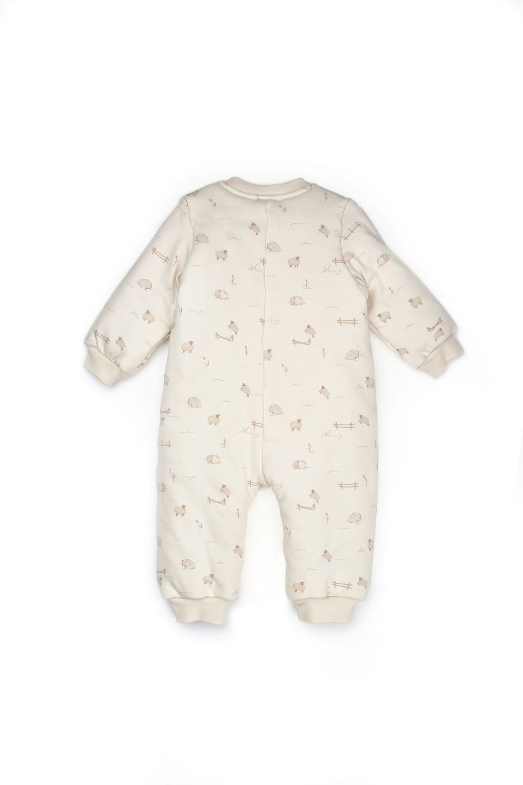 Little Lamb Zip-Up Organic Romper