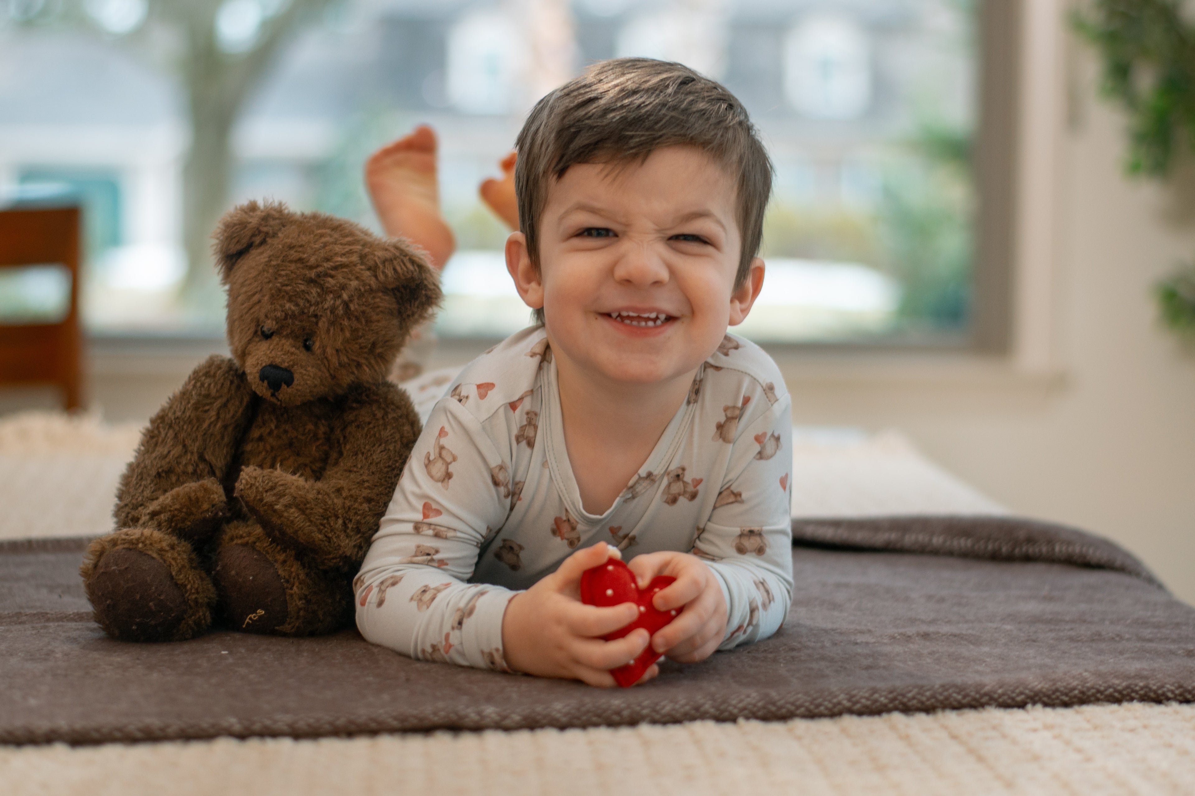 Valentines Teddy Bear 2pc Bamboo Pajamas