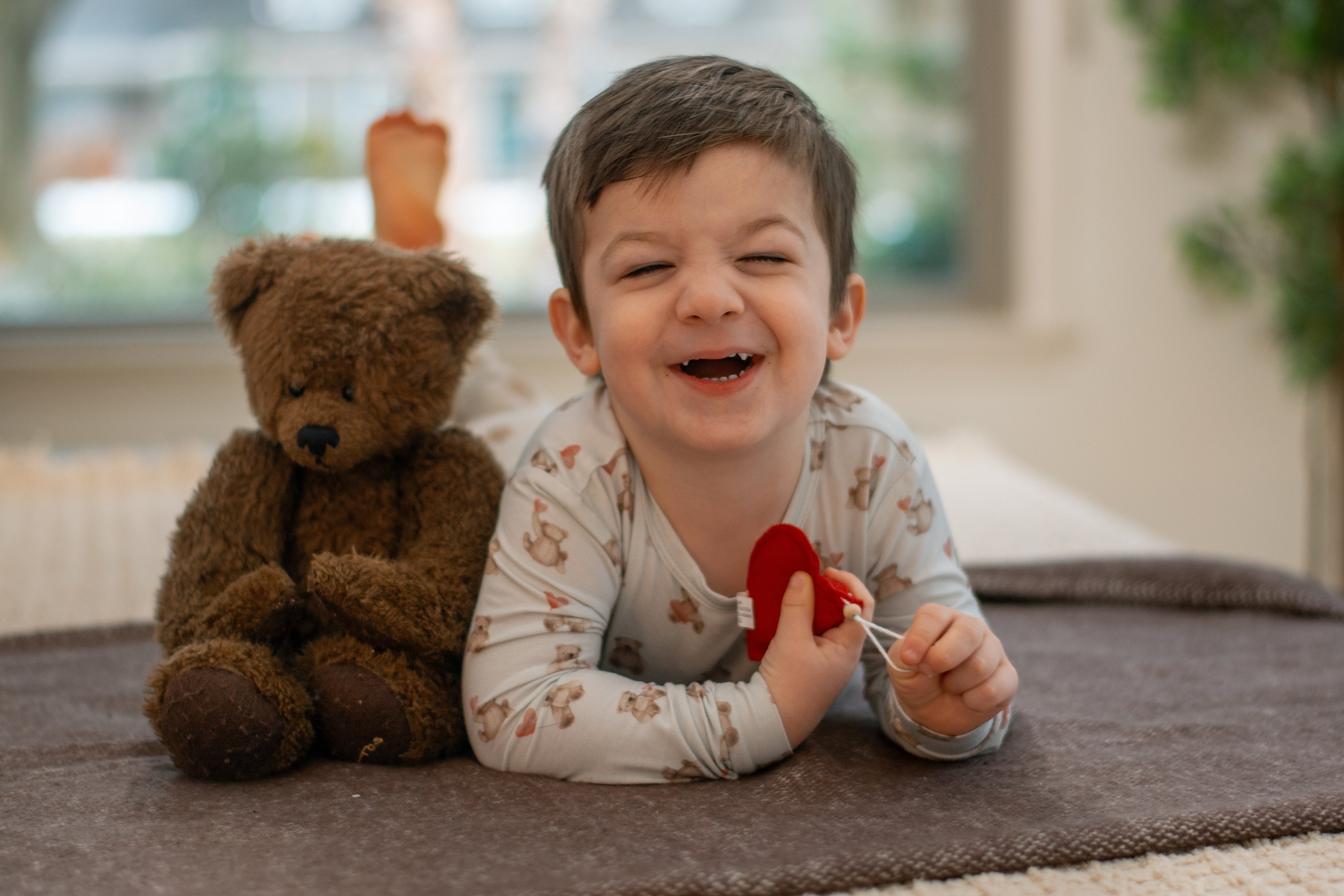 Valentines Teddy Bear 2pc Bamboo Pajamas