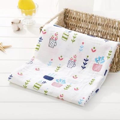 Muslin 100% Cotton Baby Swaddles Soft Newborn Blankets Bath Gauze Infant Wrap Sleep sack Stroller .