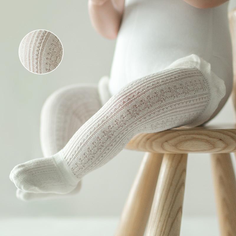 Modern Baby Girl Pure Cotton Summer High knee Mesh Breathable Cotton Long Girl Socks
