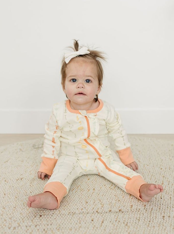 GOTS Certified Organic Cotton Zippy - Boho Floral