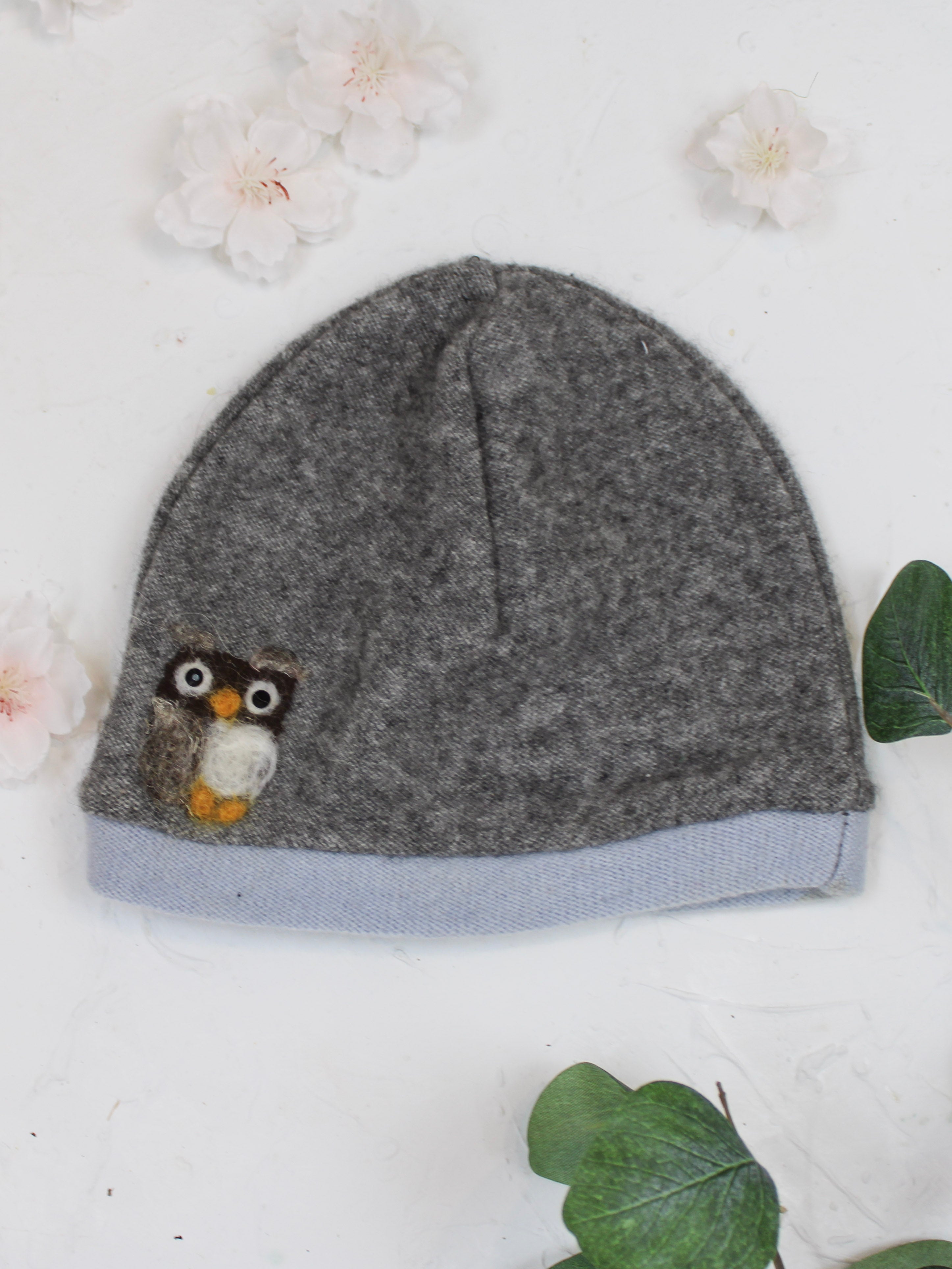 Owl Cashmere Hat - Toddler