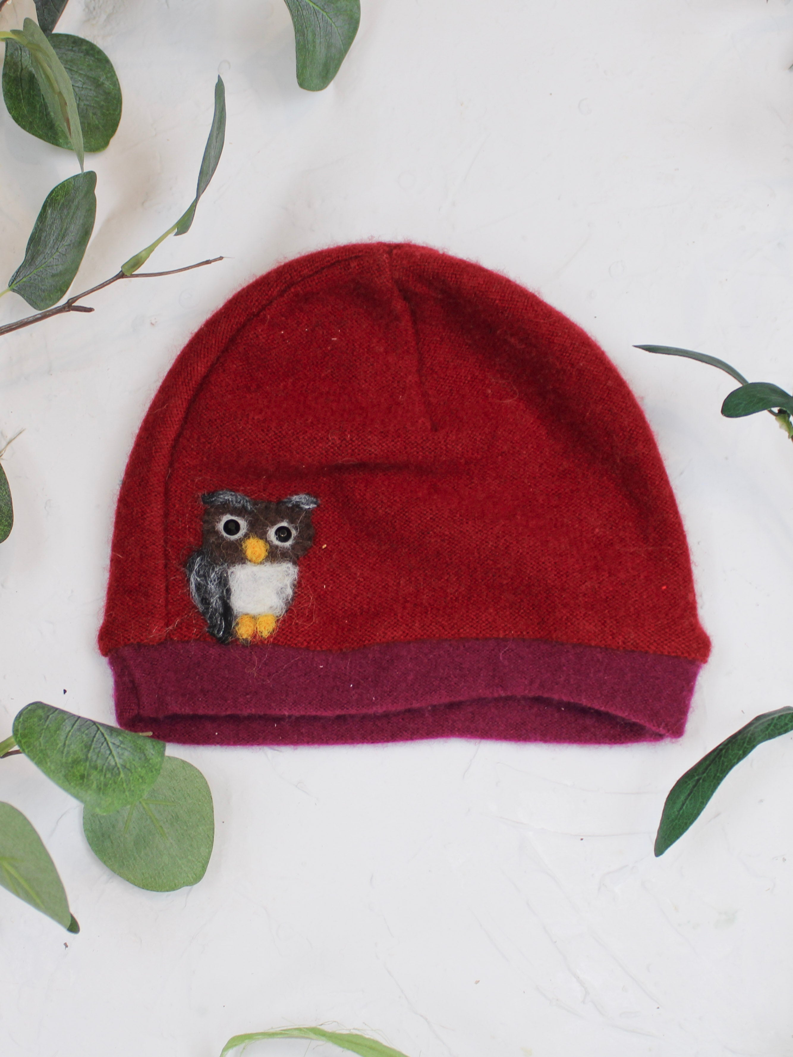 Owl Cashmere Hat - Toddler