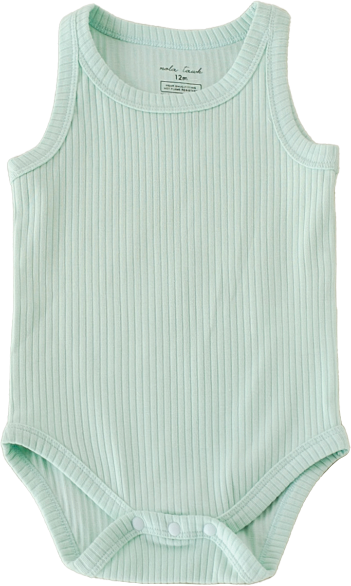 Water Lily Ribbed Organic Cotton Onesie