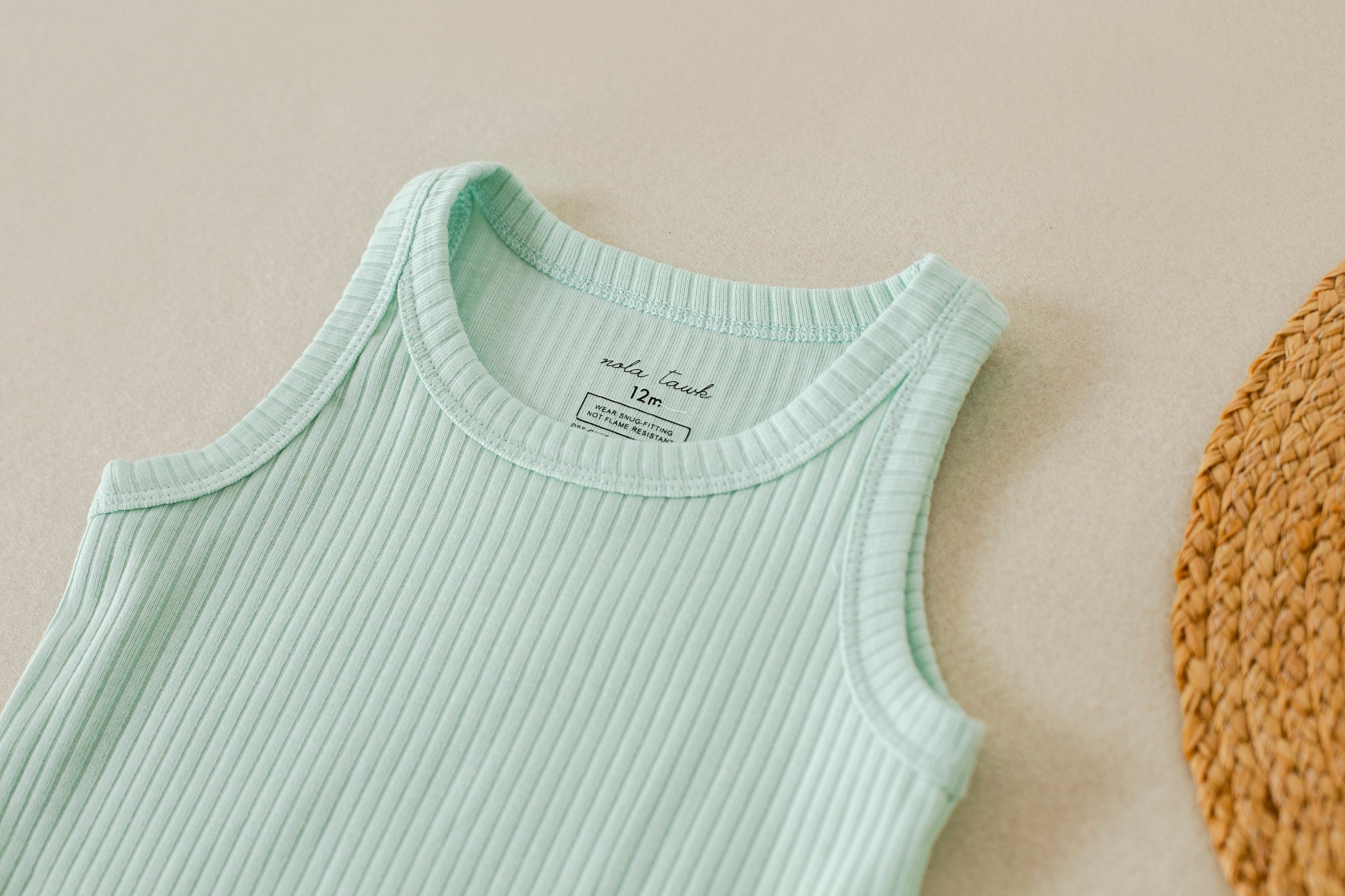 Water Lily Ribbed Organic Cotton Onesie