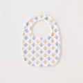 Black and Gold Fleur de Lis Organic Cotton Baby Bib