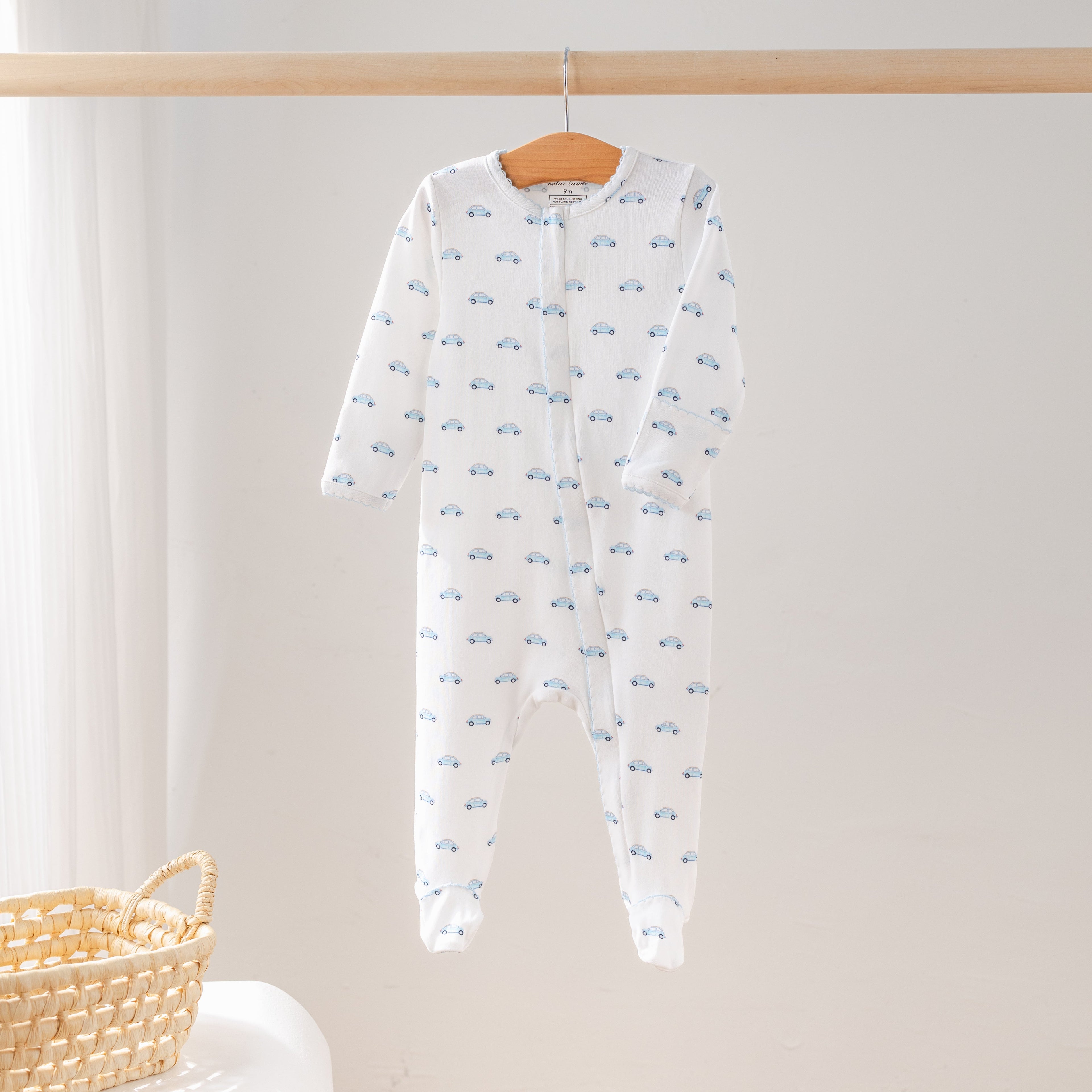 Baby Basics: Little Blue Wheels Organic Cotton Baby Pajamas