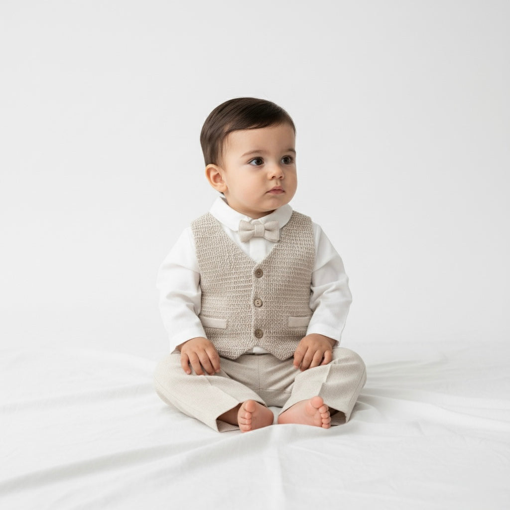 Arlo Set – Linen Boy 3-Piece Outfit