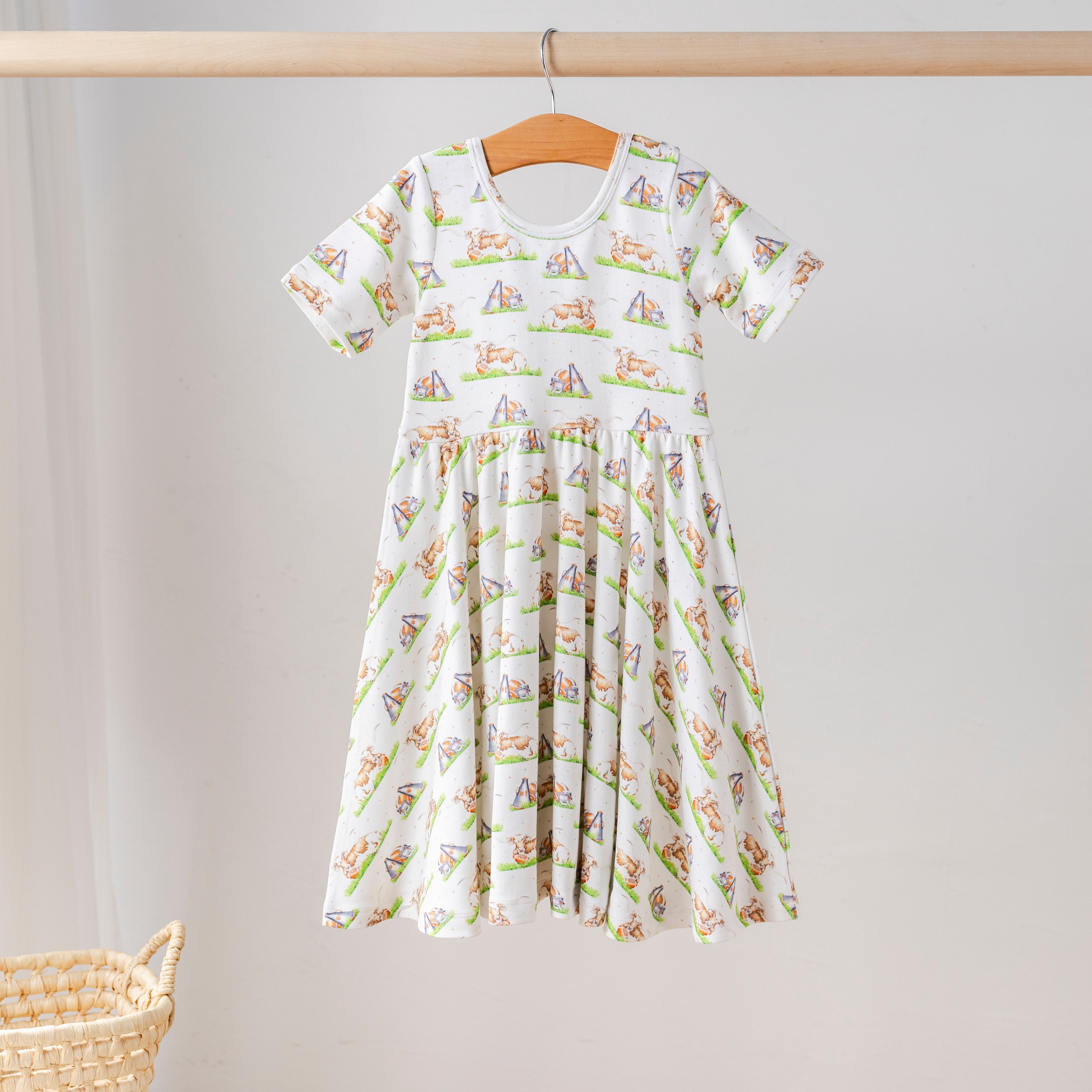 Mascot Mania in Texas Organic Cotton Dress for Kids