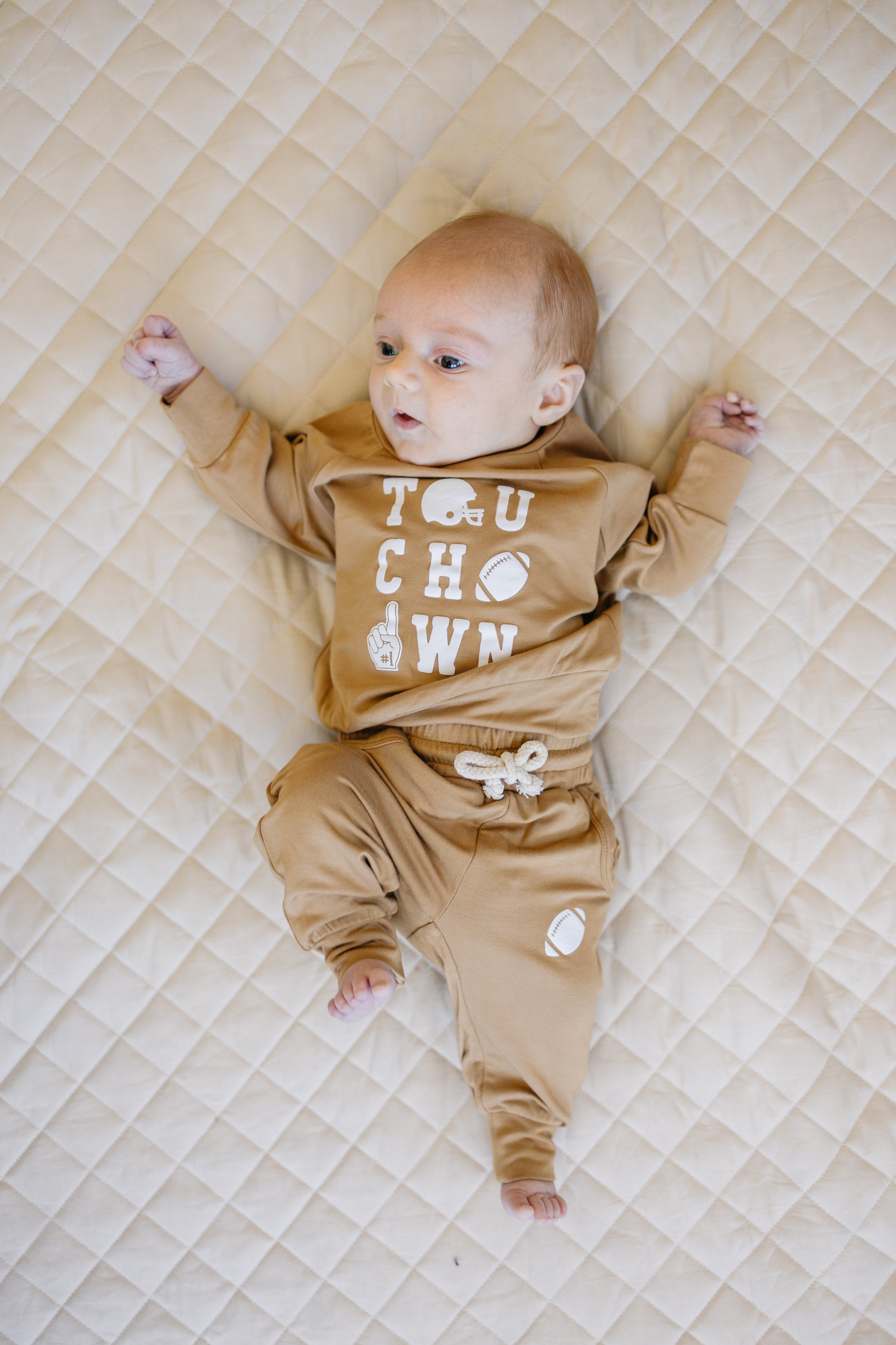 Touchdown Football Bamboo Crewneck & Jogger Set  *2T-5T left
