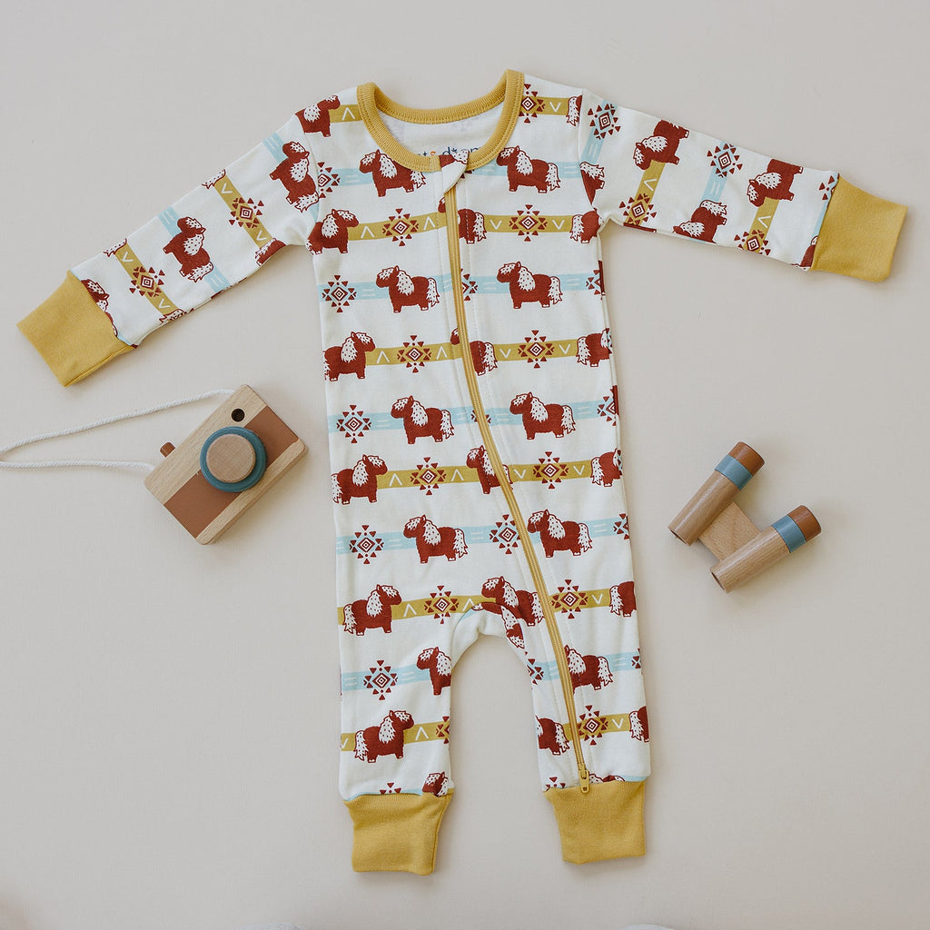 GOTS Certified Organic Cotton Zippy - Aztec Pony