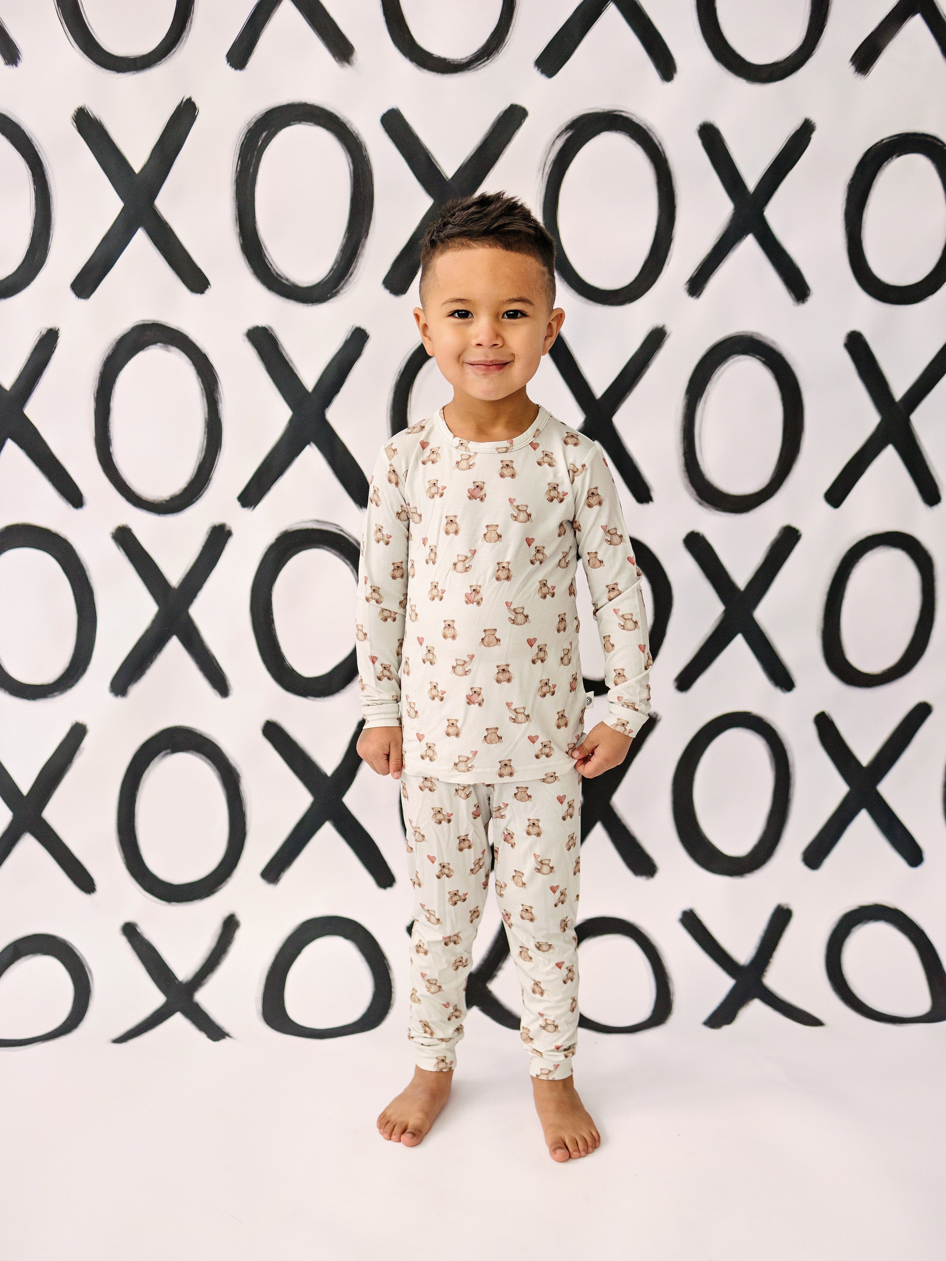 Valentines Teddy Bear 2pc Bamboo Pajamas
