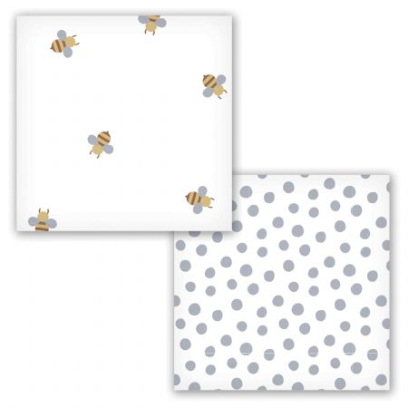 Lulujo Cotton Swaddles  Bees And Dots