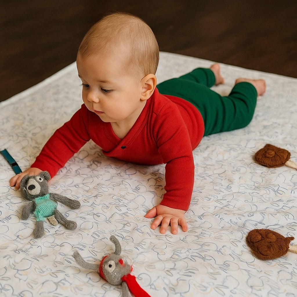 Organic Play Mat | Rectangle | Bunnies