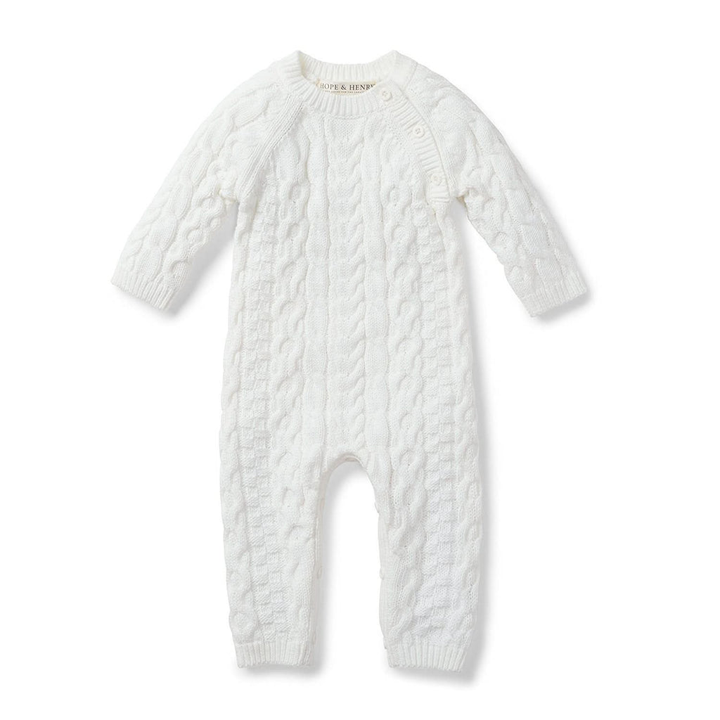 Organic Cable Knit Sweater Romper