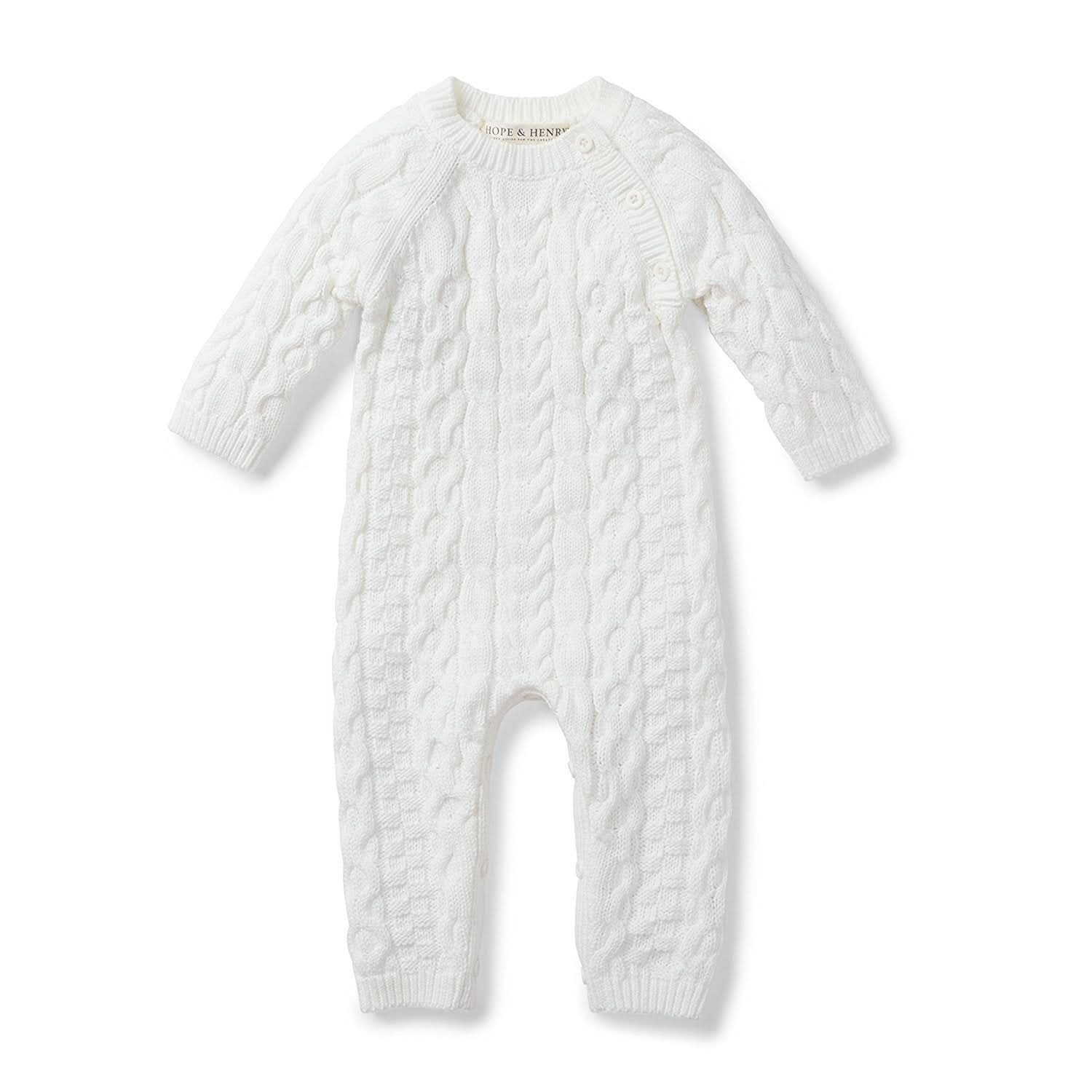 Organic Cable Knit Sweater Romper