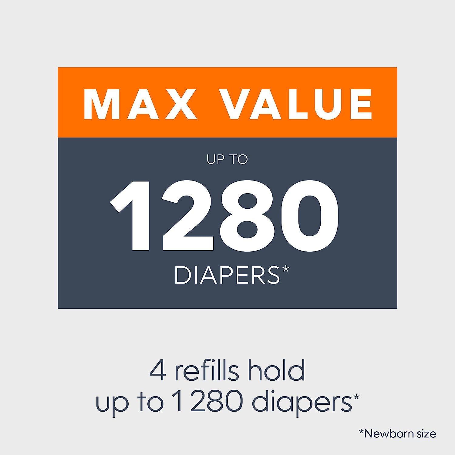 Diaper Genie Essentials Round Refill Pack of 4 | Holds Up to 1280 Newborn Diapers | Features Unscented Continuous Film | Compatible with Diaper Genie Complete and Expressions Pails